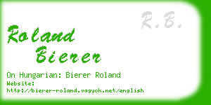 roland bierer business card